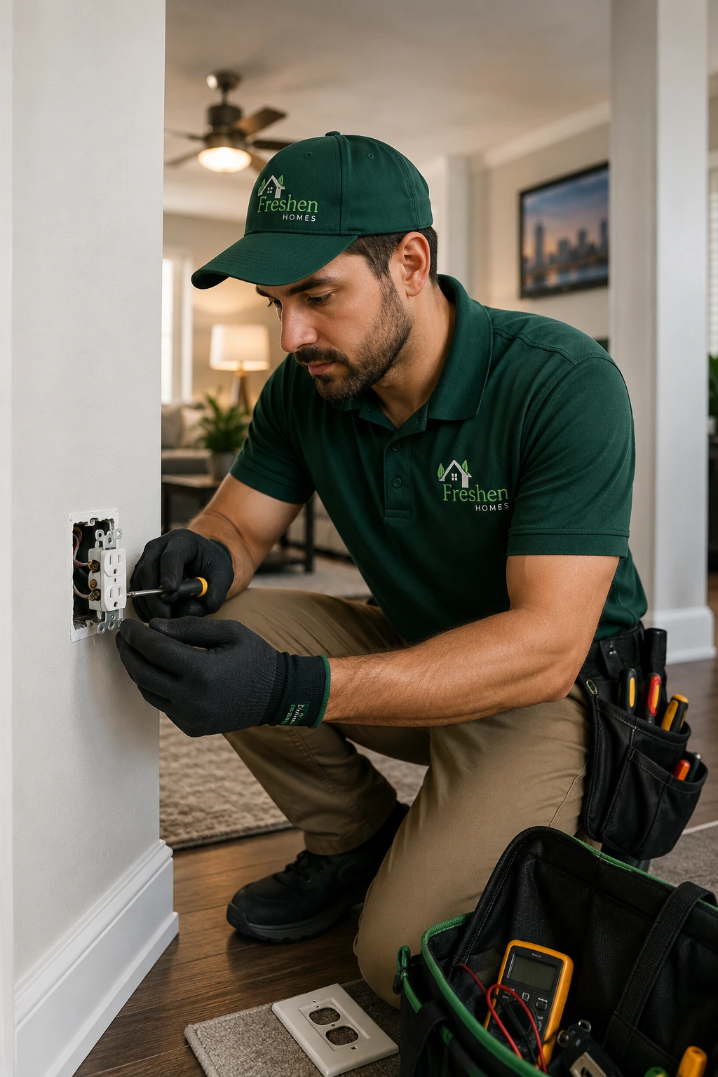 Electrical repair and maintenance services in Dallas Fort Worth by Freshen Homes